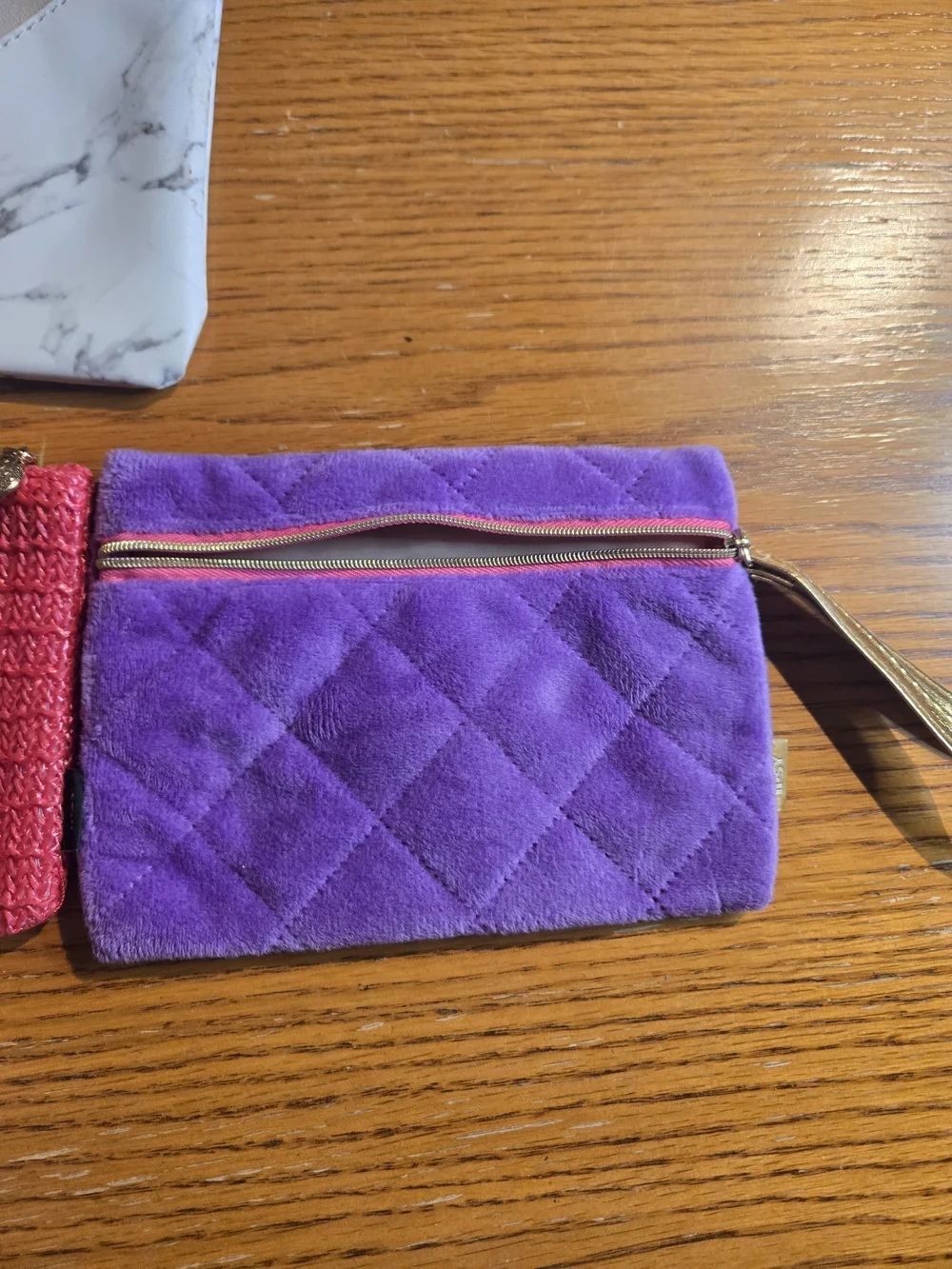 Assorted Makeup Cosmetics Pouches Lot - Pink, Purple, Orange, White